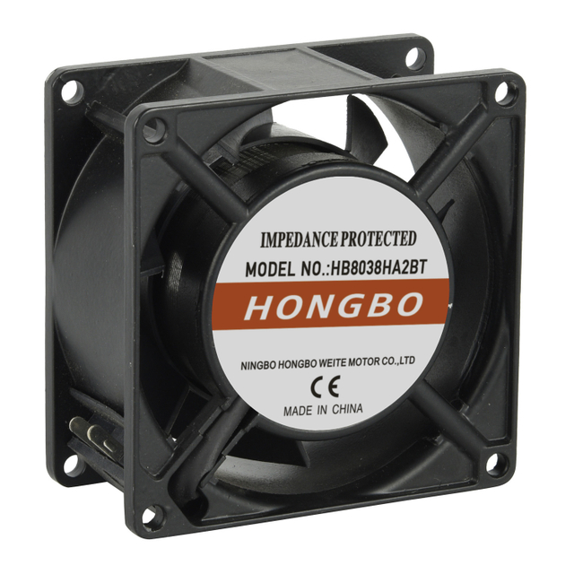 Hongbo 80mm x 80mm x 38mm Ventilador de resfriamento axial AC 8038 industrial e eletrônico de alto desempenho